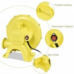 COSTWAY Souffleur Electrique Pompe Gonflable De Ventilateur Avec Moteur 380W Pour Château Gonflable Et Barbecue Jaune 6 COSTWAY Souffleur Electrique Pompe Gonflable De Ventilateur Avec Moteur 380W Pour Château Gonflable Et Barbecue Jaune -Accessoire Piscine 14984141 3