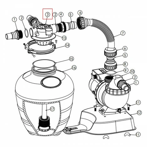 Vanne 4 Voies De Filtre A Sable Piscine POOLSTYLE - Pool Style 3 Vanne 4 Voies De Filtre A Sable Piscine POOLSTYLE - Pool Style – Image 3