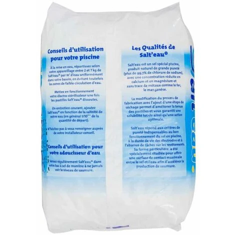 SALTEAU Sel Pour Traitement De L'eau De Piscine Sac De 25kg 2 SALTEAU Sel Pour Traitement De L'eau De Piscine Sac De 25kg – Image 2