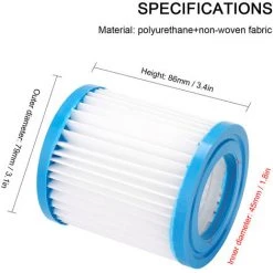 ASUPERMALL 300 Gallons Filtre Pompe Filtre Element Filtre Pompe Accessoires Filtre Circulating Pompe Filtre Cartouche Hs-630 Accessoires -Accessoire Piscine 23641347 5