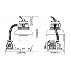 ASUPERMALL Pompe A Filtre A Sable 600 W 17000 L/h -Accessoire Piscine 25416286 5