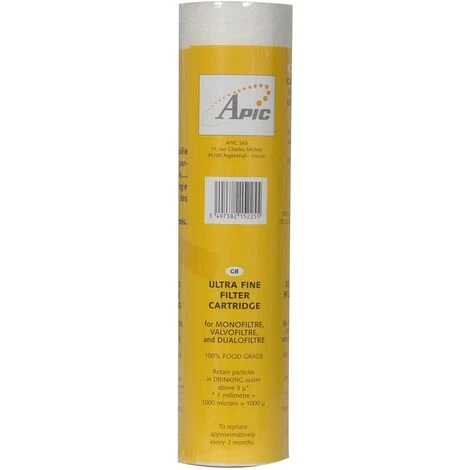 Cartouche Filtrante Ultrafine 5 microns Apic - Blanc 2 Cartouche Filtrante Ultrafine 5 microns Apic - Blanc – Image 2