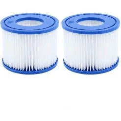 LITZEE Lot De 2 Cartouche De Rechange Pour Filtre Bestway Cartouche Filtrante VI Pour Lay-Z-Spa Miami, Vegas, Monaco -Accessoire Piscine 27807075 2