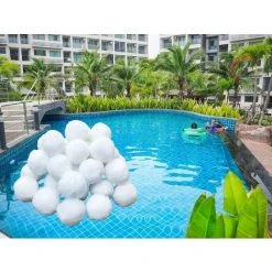 Kueatily Boules De Filtre De Piscine, Balles Filtrantes,Média Filtre à Fibres Pour Piscine Filtres à Sable Filtrage De L'eau. (Blanc) -Accessoire Piscine 27965133 5