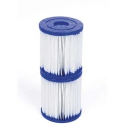 ALICE'S GARDEN Lot De 2 Cartouches Filtrantes Type 1 Pour Pompe De Piscine - 7,8x7,8cm Compatibles Avec Piscines Bestway Leman, Opalite, Connemara, Diamant, Jade Et Spinelle 3x2m