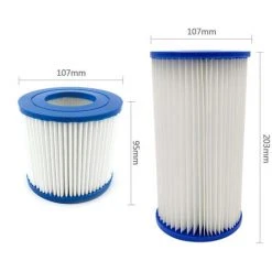 ASUPERMALL Piscine Element De Filtre Reutilisable Piscine Filtre Cartouche Pompe De Rechange Filtre Compatible Avec Bestway Vii / D Intex Menage Piscine Accessoires, 107*203Mm -Accessoire Piscine 29052062 5