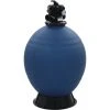 TRUE DEAL Filtre à Sable Pour Piscine Avec Vanne 6 Positions Bleu 660 Mm