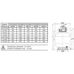 Filtre à Sable Ø635mm 16m³/h Vanne 1,5" Top 6 Voies STEINER 8 Filtre à Sable Ø635mm 16m³/h Vanne 1,5" Top 6 Voies STEINER -Accessoire Piscine 30191996 4