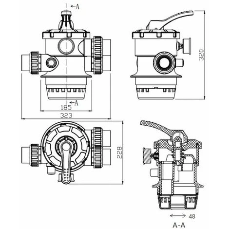 STEINER Vanne 1,5" Top 6 Voies + 3 Connecteurs Ø50mm 4 STEINER Vanne 1,5" Top 6 Voies + 3 Connecteurs Ø50mm – Image 4