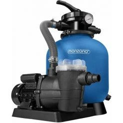 MONZANA Pompe Filtre à Sable 11.000 L/h Verre Filtrant 25 Kg Système Filtration Piscine