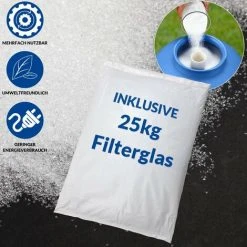 MONZANA Pompe Filtre à Sable 11.000 L/h Verre Filtrant 25 Kg Système Filtration Piscine -Accessoire Piscine 32322963 3