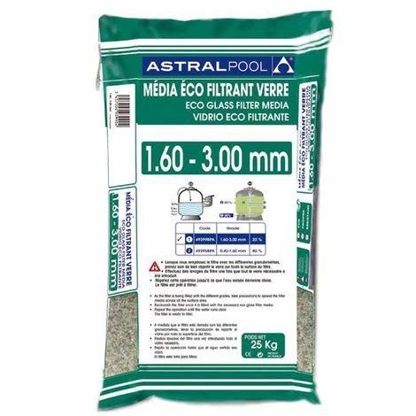 Charge Filtrante Piscine - Verre éco Filtrant 1,6 à 3 Mm - 6x25kg De Centrocom 2 Charge Filtrante Piscine - Verre éco Filtrant 1,6 à 3 Mm - 6x25kg De Centrocom – Image 2