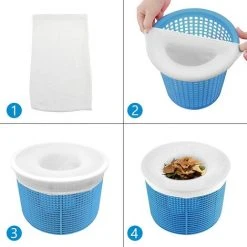ILOVEMILAN Pool Skimmer Socks, 10 Pièces Chaussettes D'écumeur De Piscine Perfect Filter Savers Pour Panier De Skimmer De Filtre, Doublure D'écran En Maille Ultra Fine Pour Panier De Piscine -Accessoire Piscine 32732840 3