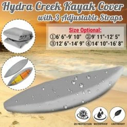 TIGA Housse De Kayak Housse De Protection Anti-UV étanche Pour Bateau De Cano? (9 & Amp; # 39; 11 & Amp; Quot; - 12 & Amp; # 39; 5 & Amp; Quot;) -Accessoire Piscine 35626172 5