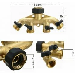 SUNFLOWER Inverseur De Vanne à Bille 4 Voies En Cuivre, Inverseur De Robinet, Arrosage De Jardin, Irrigation Agricole, Accessoires De Lavage De Voiture( Domestique -Accessoire Piscine 36226317 5