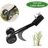 ABCRITAL Tondeuse À Gazon 2-En-1 Avec Extracteur De Mauvaises Herbes À Deux Roues, Arracheur De Mauvaises Herbes, Arrachez Les Herbes
