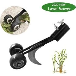 ABCRITAL Tondeuse À Gazon 2-En-1 Avec Extracteur De Mauvaises Herbes À Deux Roues, Arracheur De Mauvaises Herbes, Arrachez Les Herbes