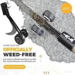 ABCRITAL Tondeuse À Gazon 2-En-1 Avec Extracteur De Mauvaises Herbes À Deux Roues, Arracheur De Mauvaises Herbes, Arrachez Les Herbes -Accessoire Piscine 36352010 4