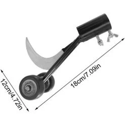 ABCRITAL Tondeuse À Gazon 2-En-1 Avec Extracteur De Mauvaises Herbes À Deux Roues, Arracheur De Mauvaises Herbes, Arrachez Les Herbes -Accessoire Piscine 36352010 5