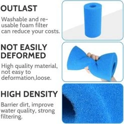 BETTERLIFE 4 Pièces Éponge Filtrante Type S1, Cartouche De Filtre En Mousse, Mousse Pour Filtre Piscine, Réutilisables Et Lavables, Filtre En Mousse Pour Spa, Piscine, Jacuzzi(20*10*4cm) 7 BETTERLIFE 4 Pièces Éponge Filtrante Type S1, Cartouche De Filtre En Mousse, Mousse Pour Filtre Piscine, Réutilisables Et Lavables, Filtre En Mousse Pour Spa, Piscine, Jacuzzi(20*10*4cm) -Accessoire Piscine 36846562 3