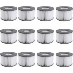 ABCRITAL Cartouche Filtrante De Remplacement Pour Filtre À Remous Mspa, Filtre À Eau De Remplacement Pour Sous-Marins Chauds Et Spa, Pour Piscines Gonflables - Modèle De Filtre À Eau (12 Pièces)