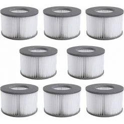 ABCRITAL Cartouche Filtrante De Remplacement Pour Filtre À Remous Mspa, Filtre À Eau De Remplacement Pour Sous-Marins Chauds Et Spa, Pour Piscines Gonflables - Modèle De Filtre À Eau (8 Pièces)