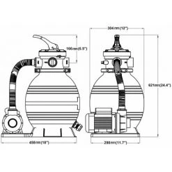 HAPPYSHOPPING Pompe A Filtre A Sable 400 W 11000 L/h 9 HAPPYSHOPPING Pompe A Filtre A Sable 400 W 11000 L/h -Accessoire Piscine 41862375 5