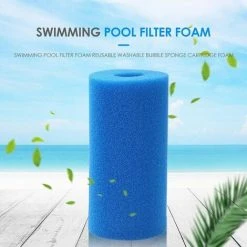 Piscine Filtre Betterlife, Piscine Filtre Pour Intex Type A Reutilisable / Lavable Piscine Filtre En Mousse Eponge Cartouche Nettoyeur De Piscine, 10.2*9.3*3Cm Bleu，3pcs -Accessoire Piscine 42438175 4