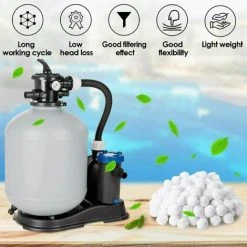 Gizcam Billes Filtrantes Pour Filtres à Sable De Piscine 1400g Remplacent Les Billes Filtrantes à Sable Filtrant De 25 Kg -Accessoire Piscine 42694254 3