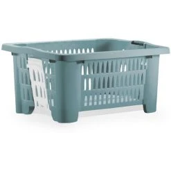 DEUBA 2x Corbeille à Linge Avec Pieds Pliables 38 Litres Poignées De Transport Linge 2x Blau (de) -Accessoire Piscine 42850019 5