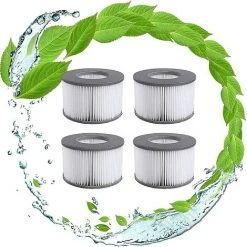 BARES Filtres De Rechange Pour Mspa Cartouche Filtrante,pour Sous-Marins Et Spa Chauds,Convient Pour Tous Les Jacuzzis Actuels,pour Piscines Gonflables - Modèle à Partir De 2020 (4pièces)