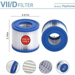 BRIDAY Cartouche Filtrante De Piscine Type VII & D, Cartouche Filtrante Type D/VII Pour Bestway, Pour Cartouche Filtrante Intex Type D, Pour Pompe De Piscine SFS 350, SFS 600, RP 350, RX 600 (2 Pièces) -Accessoire Piscine 44928796 2