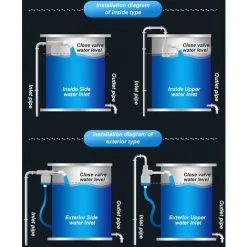 Vanne à Bille Flottante En Plastique De Vanne De Contrôle De Niveau D'eau Automatique Pour Réservoirs D'eau Tours Piscines，Starlight -Accessoire Piscine 45298271 5