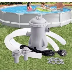 Pompe De Filtration De Piscine 110V-240V, Pompe à Eau De 330 Gallons, Pompe De Filtration D'eau De Circulation Pour Nettoyeur De Piscine (réglementation Américaine),HANBING -Accessoire Piscine 45488731 4