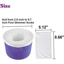 READCLY Chaussettes De Skimmer, Poche Filtrante Piscine De Réutilisable, Pour Panier De Skimmer, Aspirateur, Filtre De Pompe, Piscine, Spa -Accessoire Piscine 48335187 4