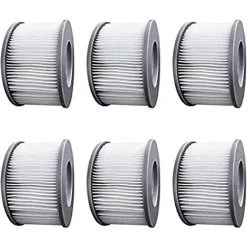 HIASDFLS Lot De 6 Filtres De Jacuzzi Pour Piscines Gonflables Mspa, Version Améliorée, Cartouche De Filtre Compatible Avec Tous Les Jacuzzi Actuels