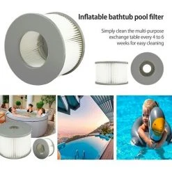 HIASDFLS Lot De 6 Filtres De Jacuzzi Pour Piscines Gonflables Mspa, Version Améliorée, Cartouche De Filtre Compatible Avec Tous Les Jacuzzi Actuels -Accessoire Piscine 48541678 5