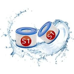 HIASDFLS Cartouches De Filtre De Rechange Piscine Pour Intex S1, Filtre À Pour Remous Pour Purespa 29001E,Filtre Spa - Cartouches De Rechange Pour Piscine,Spa,Baignoire (2Pièces)