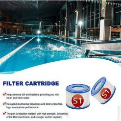 HIASDFLS Cartouches De Filtre De Rechange Piscine Pour Intex S1, Filtre À Pour Remous Pour Purespa 29001E,Filtre Spa - Cartouches De Rechange Pour Piscine,Spa,Baignoire (4Pièces) -Accessoire Piscine 48541765 3