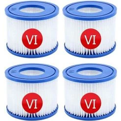 HIASDFLS Lot De 4 Cartouches Filtrantes Pour Piscine Bestway Pool Vi - Filtre De Rechange Pour Piscine Bestway - Bleu