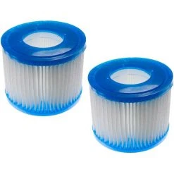 Vhbw 2x Cartouche Filtrante Type VI Compatible Avec Bestway Lay-Z-Spa Hawaii, Miami, Monaco Spa, Bain à Remous - Filtre De Rechange, Blanc / Bleu
