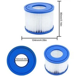 ZHUOXUAN Filtre Bestway Vi, Lay-z-spa Par 2 Pour Spa Bestway -Accessoire Piscine 51462259 3