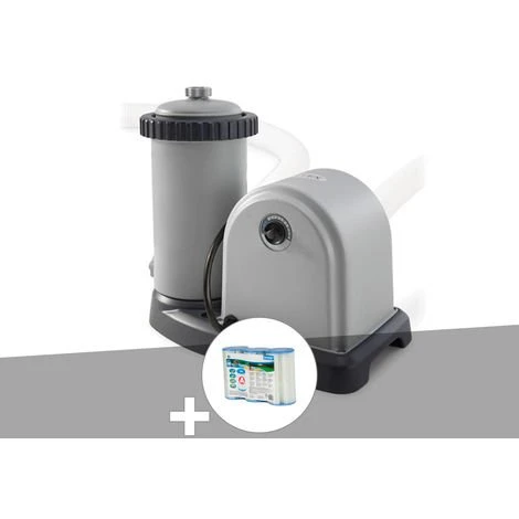 Epurateur à Cartouche Intex C1500 4,4 M³/h + 3 Cartouches A - Gris 1 Epurateur à Cartouche Intex C1500 4,4 M³/h + 3 Cartouches A - Gris