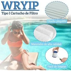 VERSAILLESFR Cartouche Filtre Piscine Type I Pour Bestway Pompe De Piscine, Filtre Cartouche Type I, Cartouches Type I Pour Bestway 4 Pièces -Versailles -Accessoire Piscine 51766373 4