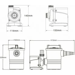 HELLOSHOP26 Pompe Piscine 4000 Litres Par Heure 40 Watts Pompe Filtration Circulation Pool -Accessoire Piscine 52885262 5