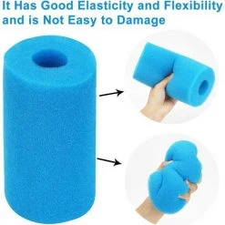 TINOR Lot De 4 Éponge Filtrante Type A, Mousse Pour Filtre Piscine Reutilisable, Filtre Éponge Cartouche Filtre En Mousse, Éponge Filtrante Pour Piscine Spa Type A -Accessoire Piscine 53664019 5