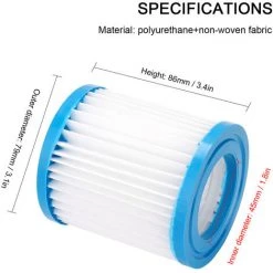 SUPERSELLER Pompe De Filtre De 300 Gallons Élément De Filtre Accessoires De Pompe De Filtre Cartouche De Filtre De Pompe De Filtre De Circulation Accessoire HS-630 - Multicolore -Accessoire Piscine 53820316 4