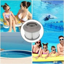 TANABATA 2 Pcs Filtre Cartouche MSPA, Cartouches De Filtre De Piscine, Spa Cartouche Filtration Standard Et Vissées, Filtre MSpa Pour Baignoire,Spa,Piscine -Accessoire Piscine 53925848 5