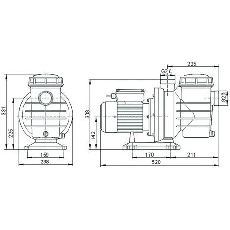 Pompe De Filtration Auto-amorçante Avec Préfiltre / Piscine / SWIM 025 IBO 2 Pompe De Filtration Auto-amorçante Avec Préfiltre / Piscine / SWIM 025 IBO – Image 2