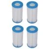 VIKING CHOICE Filtres De Piscine - 20cm X ø10,5cm - Lot De 4 Pièces - Pompe Type 3 - Jusqu'à 5678 Litres Par Heure